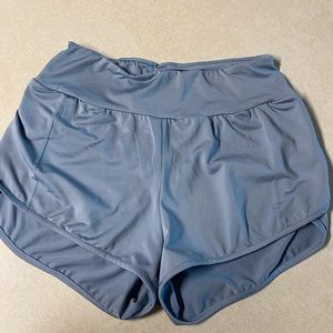 Blue athletic shorts, small
